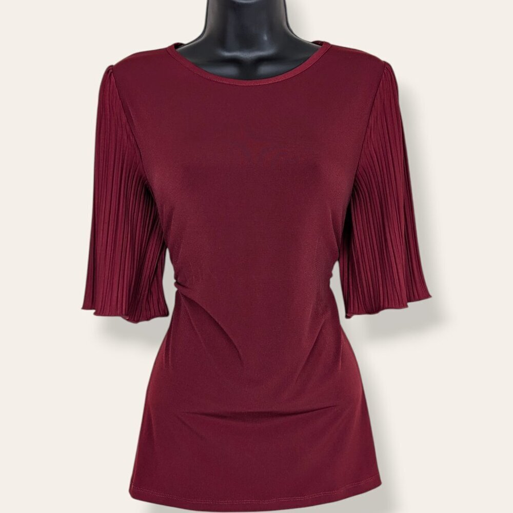 🍁Mr. Max Red Bell Sleeve Top